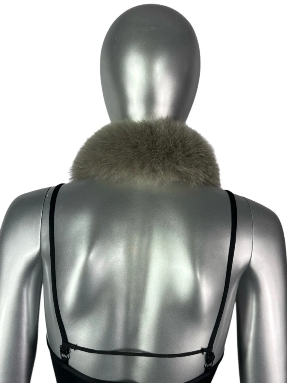 GREY FOX Collar, 30” L, Certified Vintage Fur